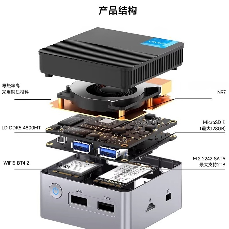 Ddr5 4800Mhz - G5 Alder Lake N97 มินิพีซี ระบบปฏิบัติการ