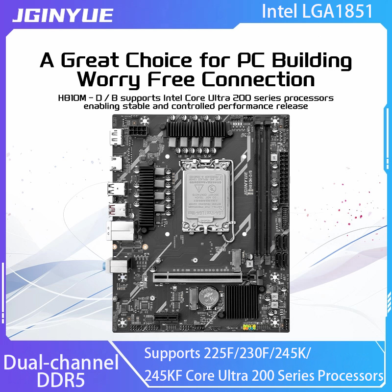 Ddr5 64Gb - เมนบอร์ด JGINYUE H810 Intel LGA1851 รองรับ