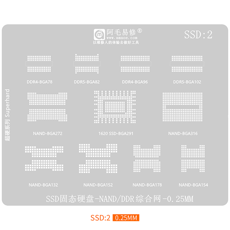 BGA Reballing ลายฉลุสำหรับ SSD - Ddr5 Kit บทวิจารณ์และราคา