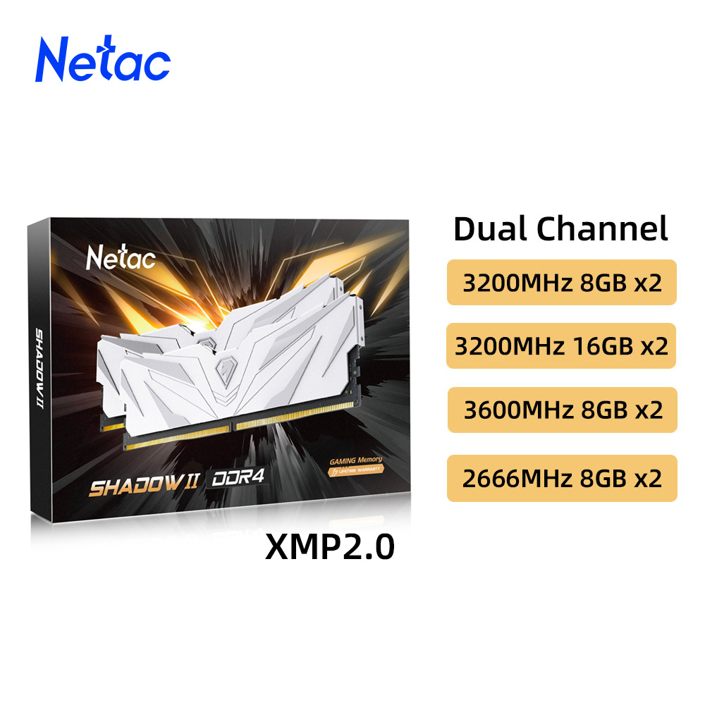 DDR4 8GBX2หน่วยความจำ Netac RA - Ddr5 Rgb Ram บทวิจารณ์และราคา