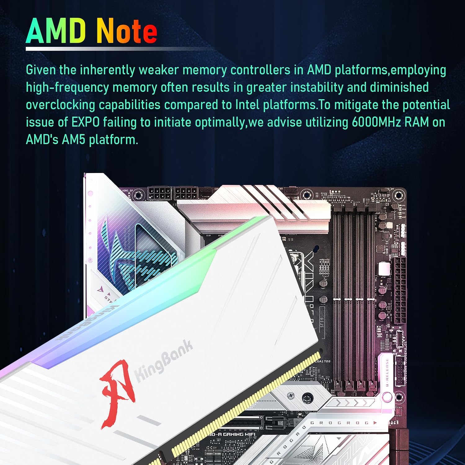 KINGBANK KRRW DDR5 RGB RAM 16G - Ddr5 16Gb 6000Mhz บทวิจารณ์และราคา
