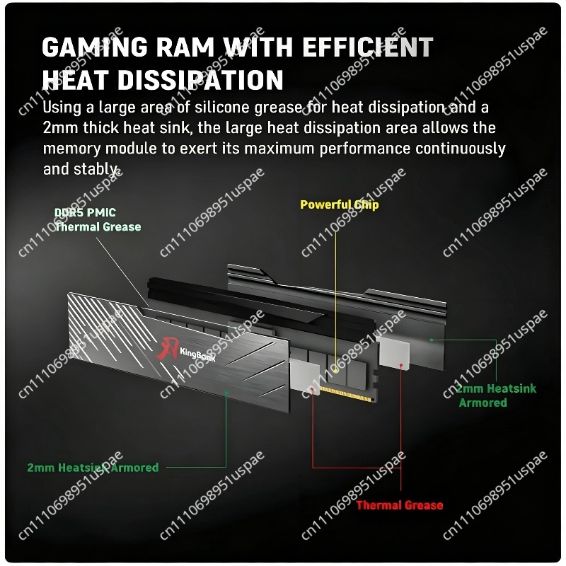 หน่วยความจำเดสก์ท็อปพีซี Jinba - Ddr5 16Gb 6000Mhz บทวิจารณ์และราคา